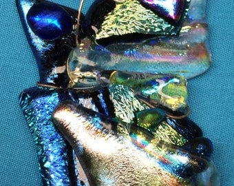 Dichroic Glass Faerie Pendant