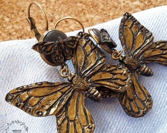 Butterfly earrings, Polymer clay earrings, Polymer clay jewelry, Handmade jewelry, Gift idea