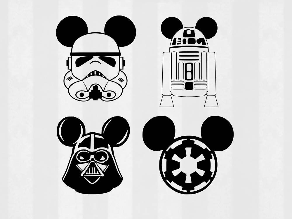 Star Wars Mickey SVG Bundle Star Wars Mickey clipart cut