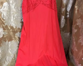 Vintage Watermelon RED Slip 1960