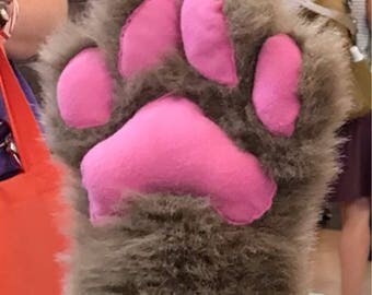One color Fursuit paws ( black vinyl pawpads)