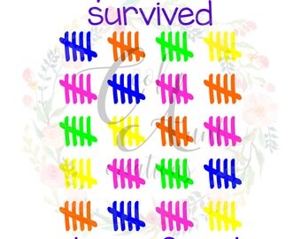 My Teacher Survived 100 Days of School / SVG / DXF / PNG / Digital Download