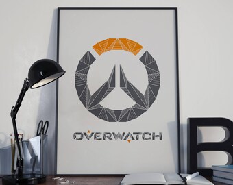 Overwatch Print, Video Games Wall Art, Overwatch Poster, Geek Decor, Overwatch Wall Art, Geek Gift, Video Games Decor, Gaming Print