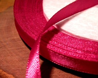 22 M reel - fuchsia SA15 bright 6 mm satin ribbon