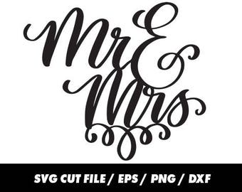 Mr mrs cursive | Etsy