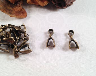 6 bails form clip, bronze, size 17 x 7 mm