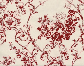 Farmhouse Shower Curtain Shabby Chic Shower Curtain Red Ivory Country Chic Extra Long Sizes Farm house bath curtains Cottage chic shower
