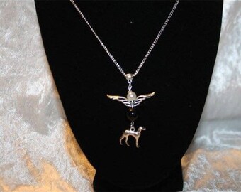 Greyhound charm neck chain