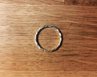 twisted and hammered Silver 925 ring.