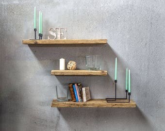 Reclaimed wood shelf in different resolutions | Bookshelf | Wood shelf