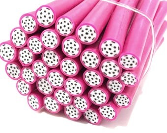 X 10 5mm ❤ DRAGON FRUIT FIMO CANES ❤