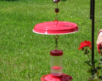 Hummingbird Feeder Hand Blown Glass