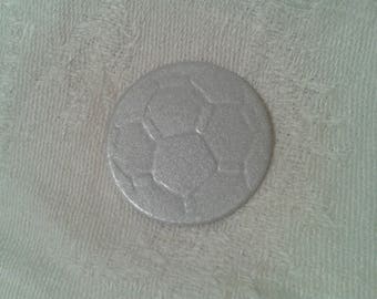 Set of 60 dies/punch in the shape of embossed soccer ball