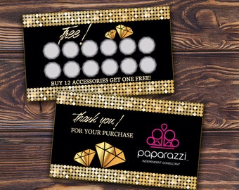 Paparazzi punch card | Etsy