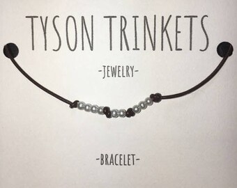 Pearl Area Code Bracelet