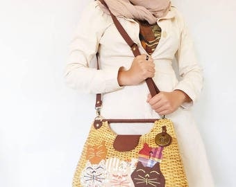 Rattan Kitty 2 way bag