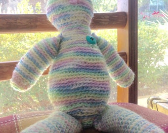 crochet rainbow teddy bear