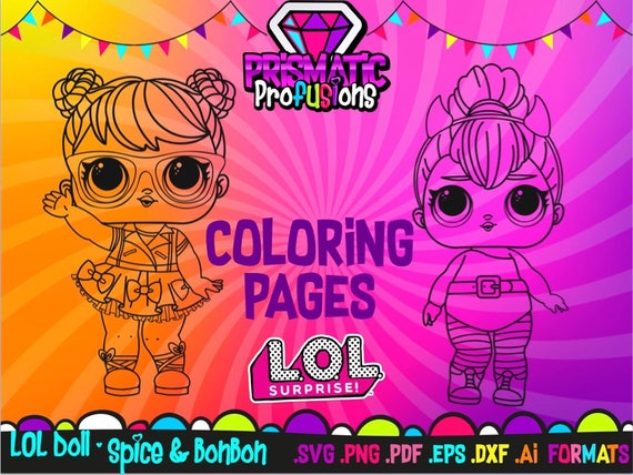 lol surprise doll coloring pages Spice and BonBon SVG