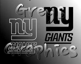 New York Giants Primary Logo with Logotype Single Color - SVG - DXF - EPS - Vectors