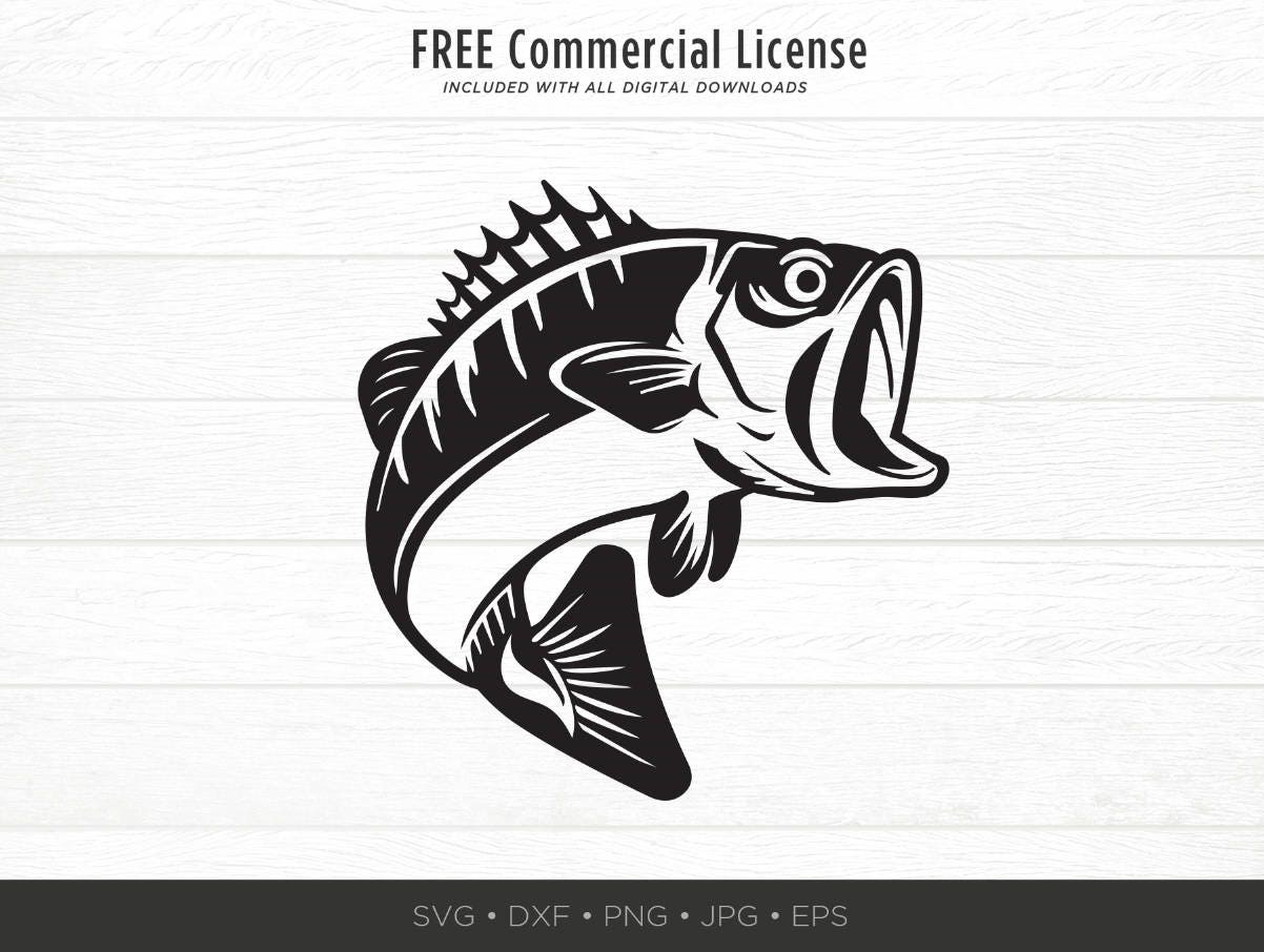 bass fish svg