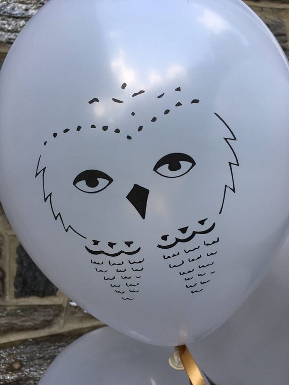Harry Potter Owl Balloons White Latex 6CT Harry Potter