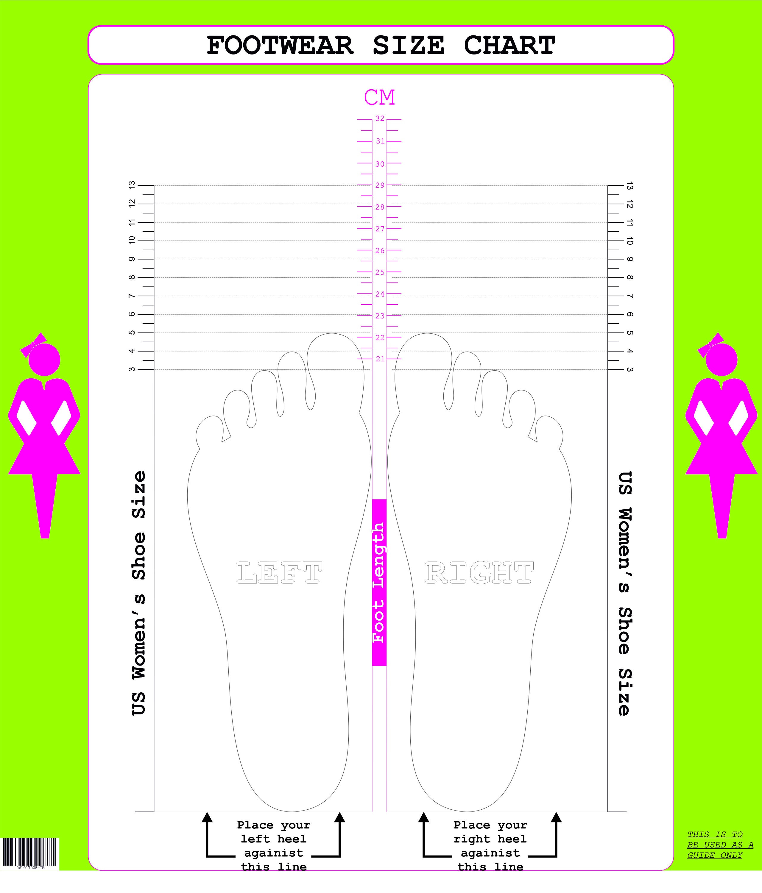 Mini Shoe Size Chart