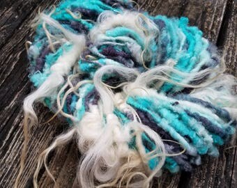 Handspun Art Yarn-Black Beach at Vik- Iceland Collection- Signature Jazztutle TextureSpun Artisan Yarn