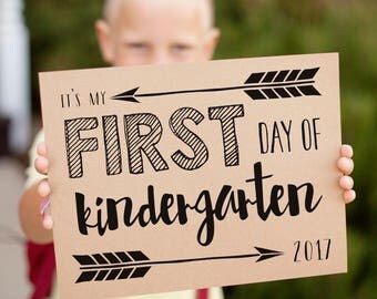 First Day of School signs for 2017 first day pictures, grades K - 12 printable signs, includes 2018 last day signs, instant download