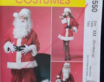 McCalls Santa Claus Mrs Claus Costume Pattern 5550