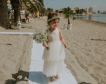New 2017 ROYALTY ivory Flower Girl Dress, First communion dress, holy Communion Dress