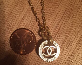 Chanel button necklace etsy Clearance