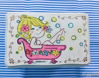 Vintage Kitsch Ado Mizumori Mascot Angel Chan Music Box