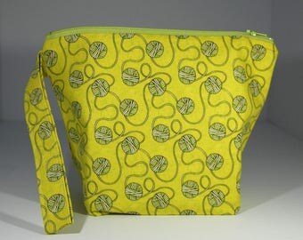 Mini zip - Lined Project Bag - 100% Cotton