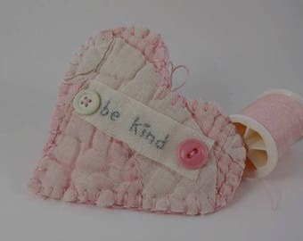 Vintage Quilt Heart Hanger