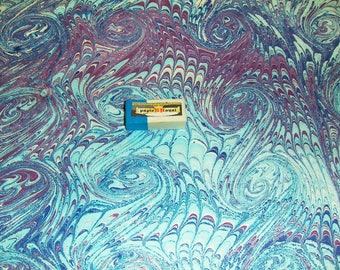marbled paper, マーブル紙" cm 50 x 70   .carta marmorizzata,  ebru -  802