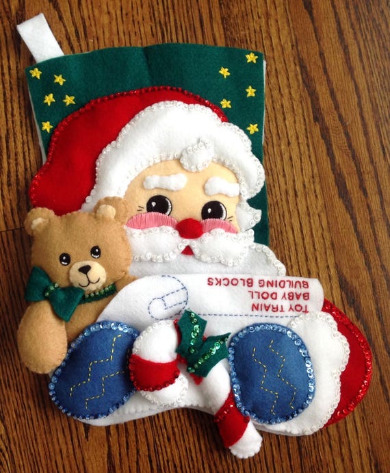 Santa Claus Felt Stockings Bucilla Designs Page Eight Santa Claus Felt Stockings Bucilla Designs Page Eight