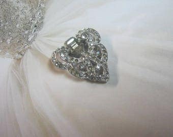 Vintage Rhinestone Dress Clip