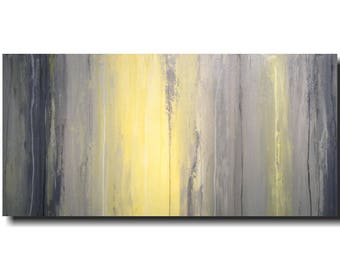 Large abstract painting Jmjartstudio 24 X 48 Inches Gray paintings-oil painting------ always anew -----wall art
