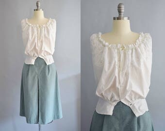 Antique Cotton Camisole | Size Medium