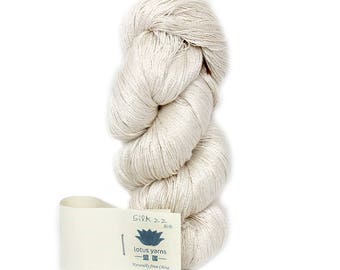 Undyed Silk Yarn - 500mtrs/50g/skein Knitting / Weaving Yarns - Fils de soie pour tricoter ou tisser