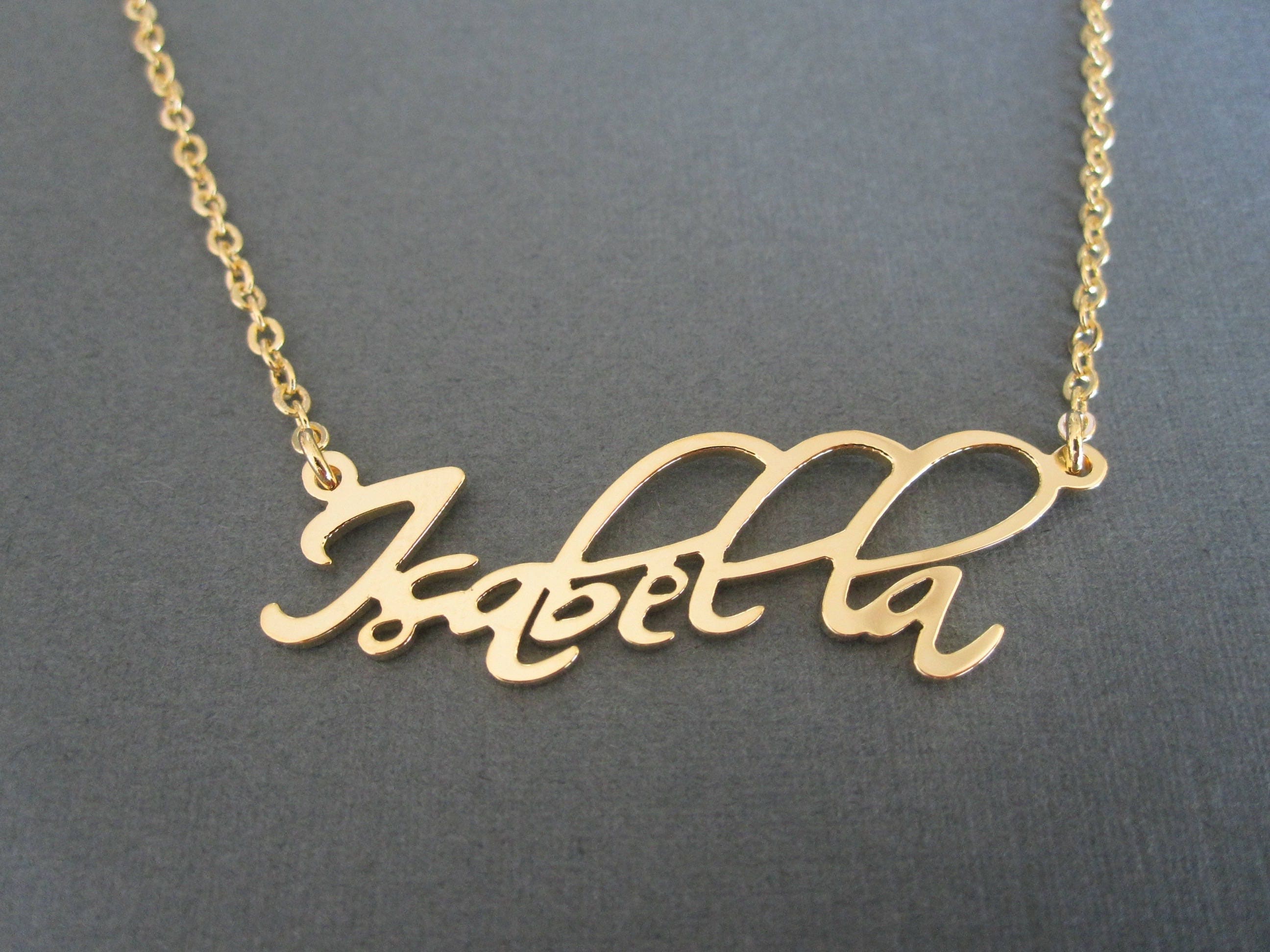 Personalized Gold Name Necklace Custom Name Necklace Baby