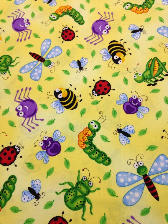 ladybugs Insect yellow Bugs Fabric lady bug spider