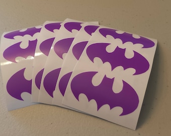 15 Purple Batman Stickers for Birthday Invitation, Baby Showers, Planners, Labels or Decorations