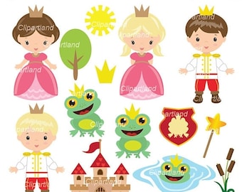 ON SALE INSTANT Download. Cf_6_Frog_prince. Frog prince clip art. Personal and commercial use.