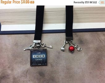 AUGUST SALE I Am Sherlocked Bookmark Black Velvet Ribbon Bookmark Sherlock Holmes