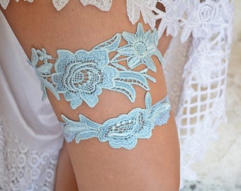 Wedding Garter, Light Blue Garter, Retro Wedding, Bridal Garter Lace, Blue Lace Garter, Wedding Gift Blue, Garter Set Blue, Baby Blue Garter