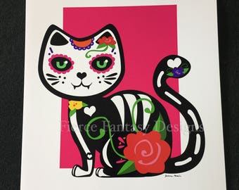 Greeting Card With Sugar Skull Cats. Traditional Holiday In Mexico Set Mexican Style Day Dead Dia De Muertos Image78403947 - Foto 8