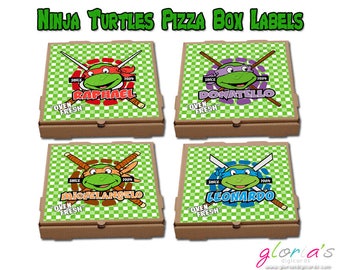 TMNT Teenage Mutant Ninja Turtles Pizza Box Label Printable