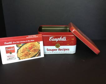 Campbell Soup recipe box with recipes