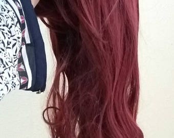 red wig cosplay brown cute woman fashion